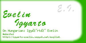 evelin igyarto business card